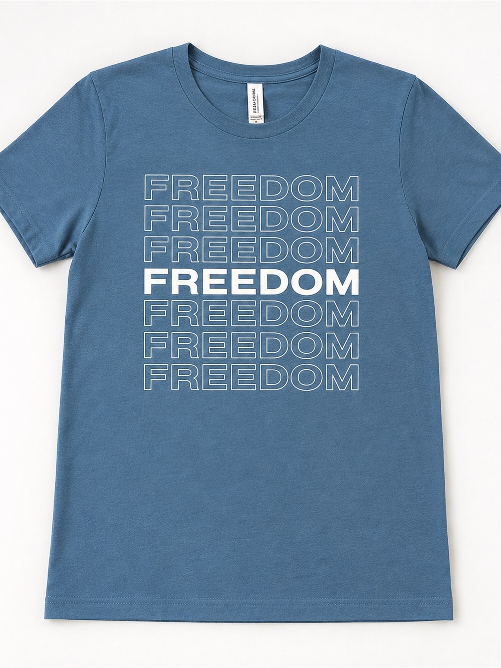 Bella + Canvas - Freedom Graphic Tee - Size S - Steel Blue 648